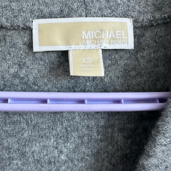 Michael Kors sweater coat with black leather detailing. - Picture 4 of 4